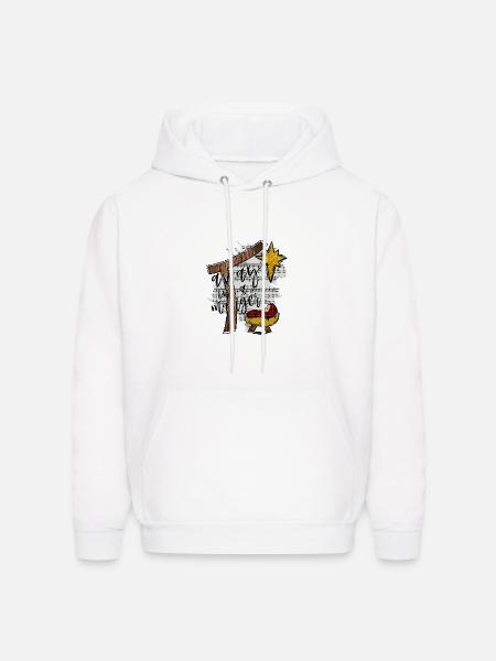 Away In A Manger - Men's Hoodie - white
