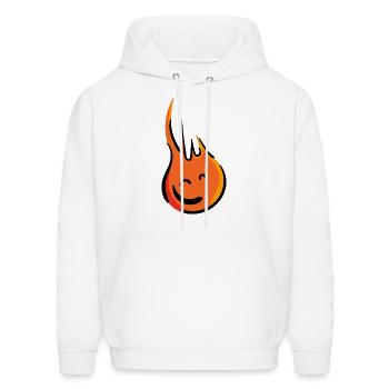 fire flame character - Men's Hoodie - white - Front - Elias (183cm)