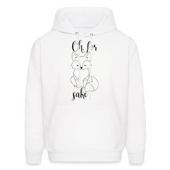 For Fox Sake - Men's Hoodie - white - Front - Elias (183cm)