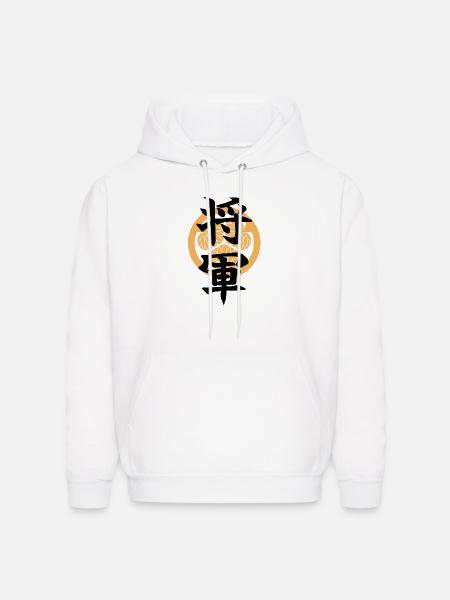 SHOGUN -Samurai Emblem Design - Japanese Kanji - Men's Hoodie - white