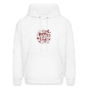 Merry and Bright - Men's Hoodie - white - Front - Elias (183cm)