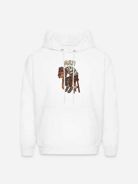 Meh Dog Striped Sweater - Men's Hoodie - white
