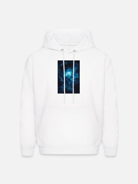 Blue Moonstorm Night Sky - Men's Hoodie - white