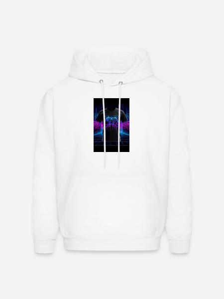 Neon Circuit Controller - Men's Hoodie - white