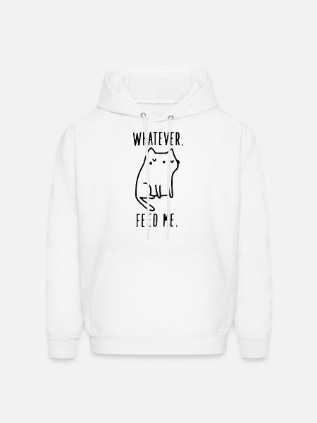 Whatever Feed Me Funny - Men's Hoodie - white