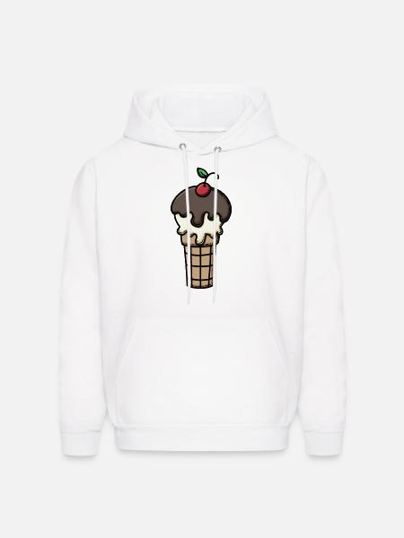 Ice cream cone - Men's Hoodie - white