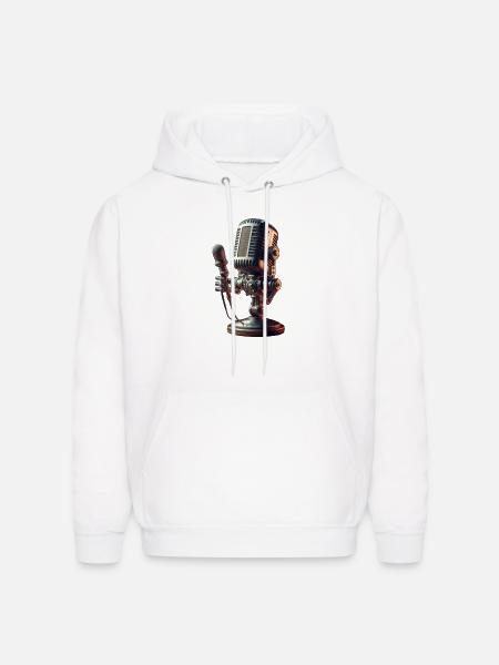 microphone - Men's Hoodie - white