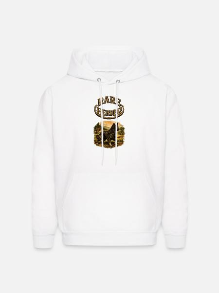 Rare Herder: Rustic Herding Dog - Men's Hoodie - white