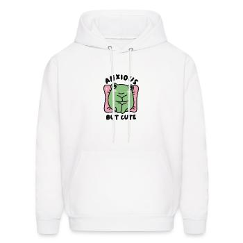 ANXIOUS but Cute - Men's Hoodie - white - Front - Elias (183cm)