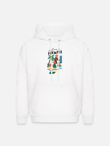 Hawaii Adventure Summer Tee - Men's Hoodie - white