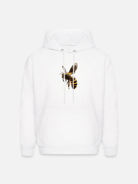 Golden mandala bee art - Men's Hoodie - white