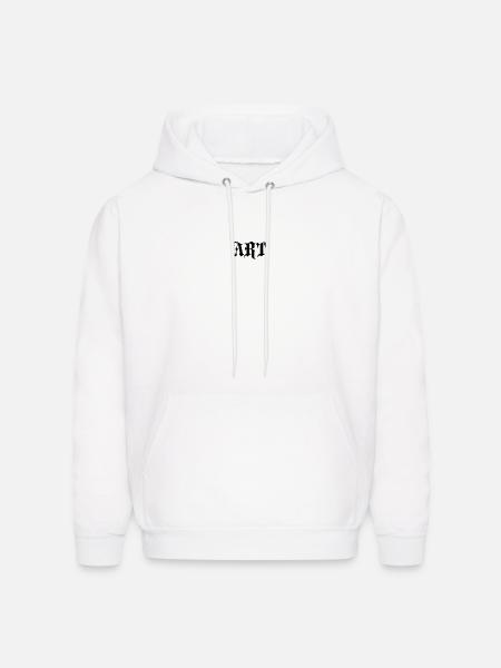 Gothic  Black Typography - Men's Hoodie - white