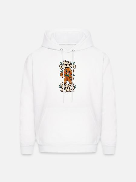 Gingerbread Feisty Phrase - Men's Hoodie - white