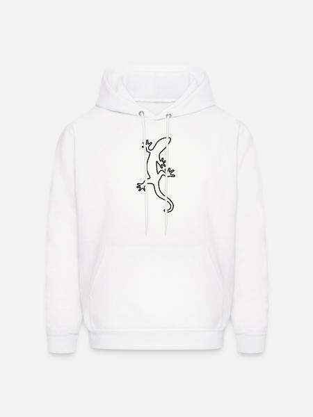 Lizard Salamander Gecko Fire salamander - Men's Hoodie - white