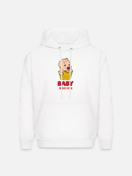 Baby in the oven - Men's Hoodie - white