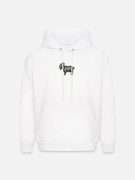 Midnight Nebula Goat - Men's Hoodie - white