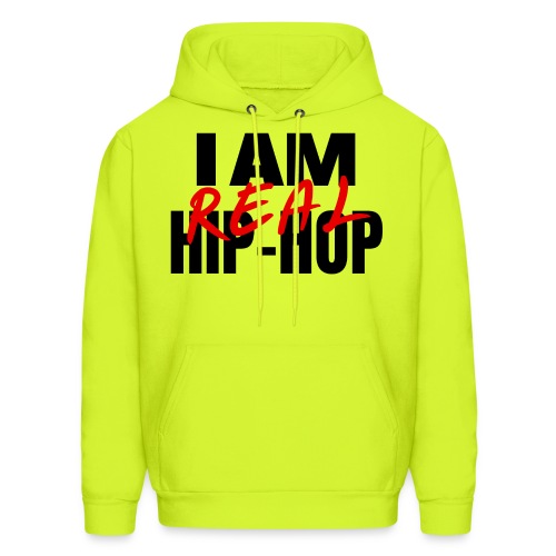 I Am REAL Hip Hop (black & red version) - Men's Hoodie