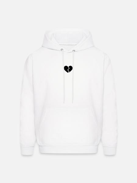 BROKEN HEART - Men's Hoodie - white