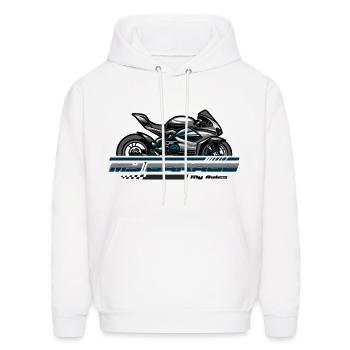 motorsport boy - Men's Hoodie - white - Front - Elias (183cm)