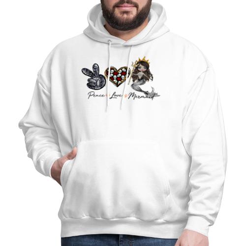 Peace, Love, & Mermaid - Men's Hoodie