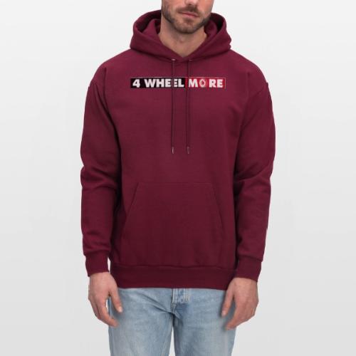 4 Wheel More Rectangle Logo - Men's Hoodie