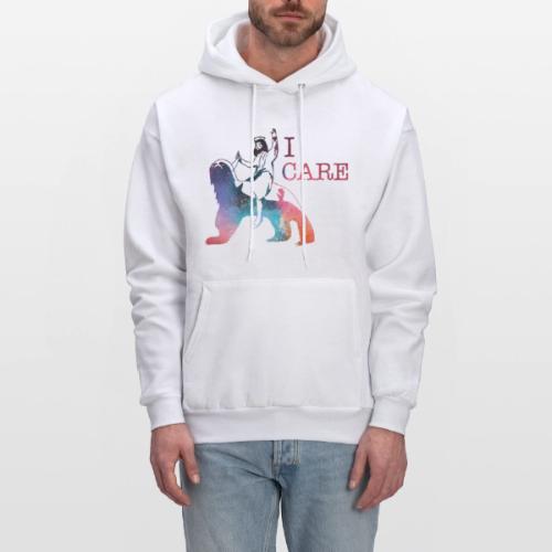 Jesus Cares Galaxy - Men's Hoodie