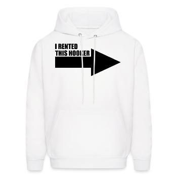 I rented this hooker. - Men's Hoodie - white - Front - Elias (183cm)