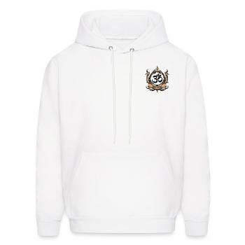 Om Blessed Crest - Men's Hoodie - white - Front - Elias (183cm)