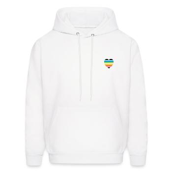 Queer Love Flag - Men's Hoodie - white - Front - Elias (183cm)