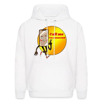 CELL PHONE 4700x4700 - Men's Hoodie - white - Front - Elias (183cm)