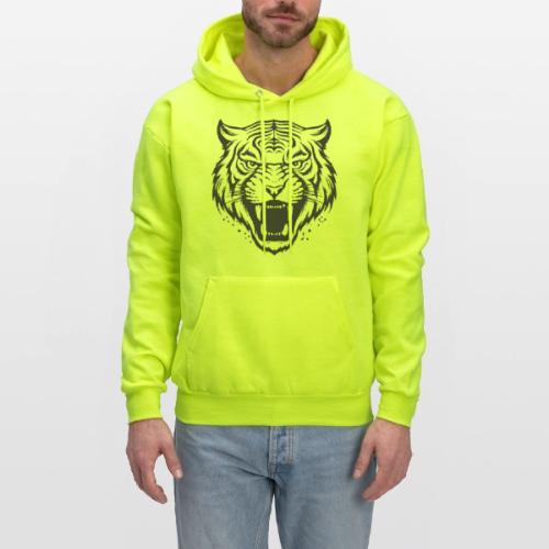 Wild Tiger Fashion, the fury of the feline tiger. - Men's Hoodie