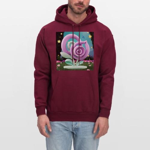 Lila Bloom | Double Floral Eco-Inspired Art - Men's Hoodie