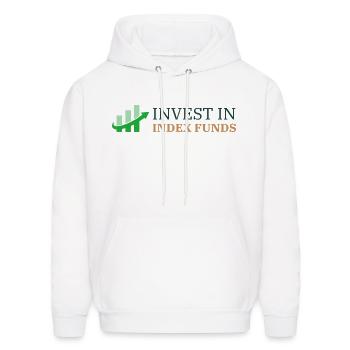 Invest in Index Funds Wealth - Men's Hoodie - white - Front - Elias (183cm)