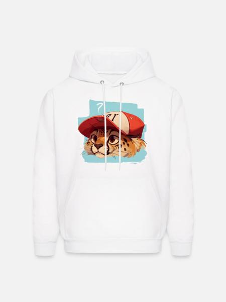 Surprised Cheetah - Men's Hoodie - white