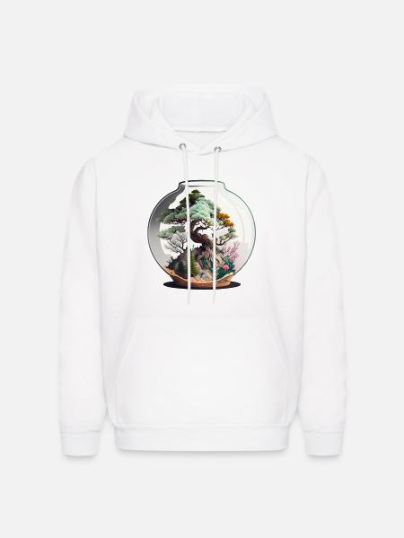 Bonsai Tree Terrarium - Men's Hoodie - white