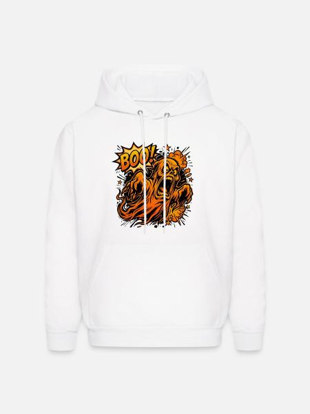 Scary Screaming Ghost Boo Halloween - Men's Hoodie - white