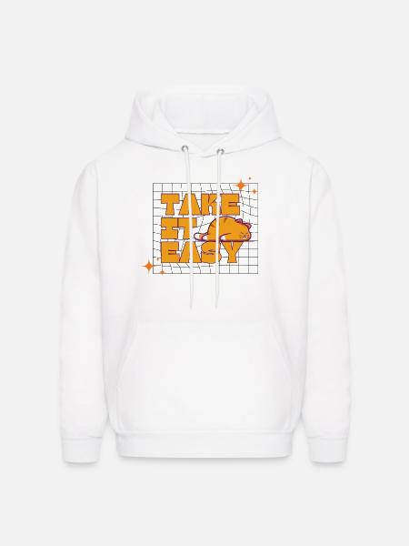 take it easy - Men's Hoodie - white