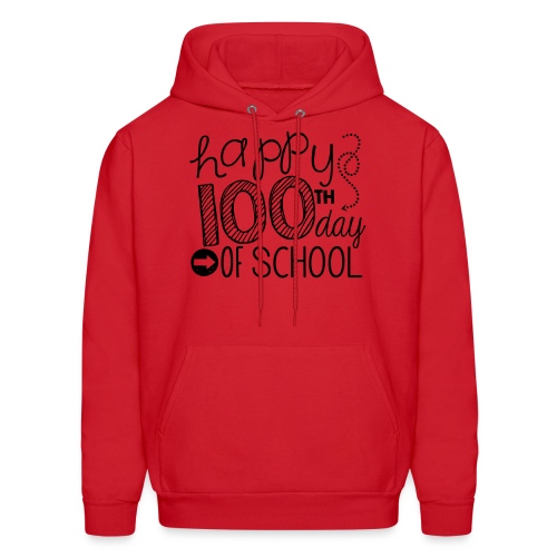 Happy 100th Day of School Arrows Teacher T-shirt - Men's Hoodie