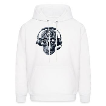 Emergency Call Skull T Shirt 911 Dispatcher Hero - Men's Hoodie - white - Front - Elias (183cm)