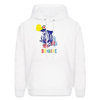 Bonaire - Caribbean - Men's Hoodie - white - Front - Elias (183cm)