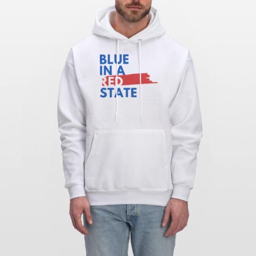Blue in a red state - Vote Blue - Men's Hoodie