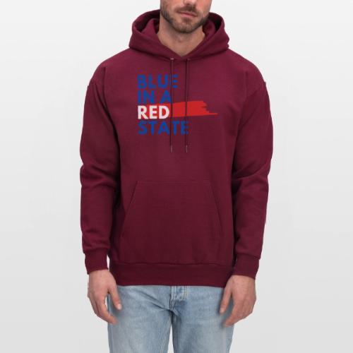 Blue in a red state - Vote Blue - Men's Hoodie