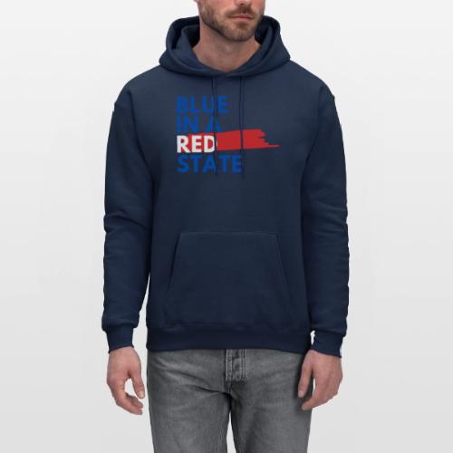 Blue in a red state - Vote Blue - Men's Hoodie