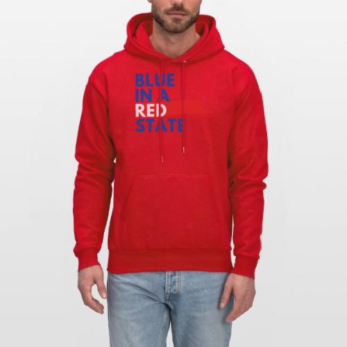Blue in a red state - Vote Blue - Men's Hoodie