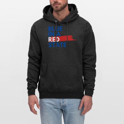 Blue in a red state - Vote Blue - Men's Hoodie