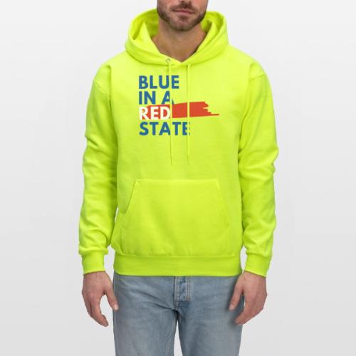 Blue in a red state - Vote Blue - Men's Hoodie