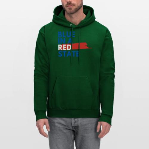 Blue in a red state - Vote Blue - Men's Hoodie