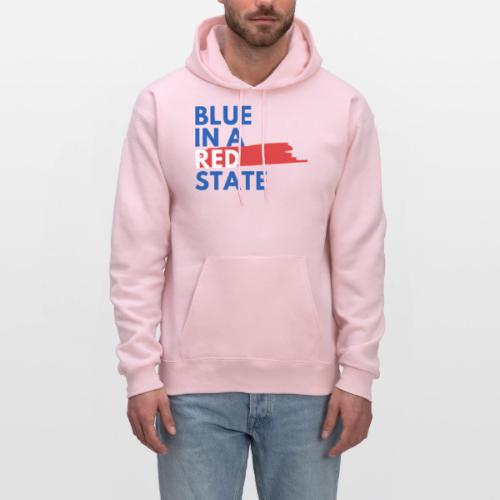 Blue in a red state - Vote Blue - Men's Hoodie