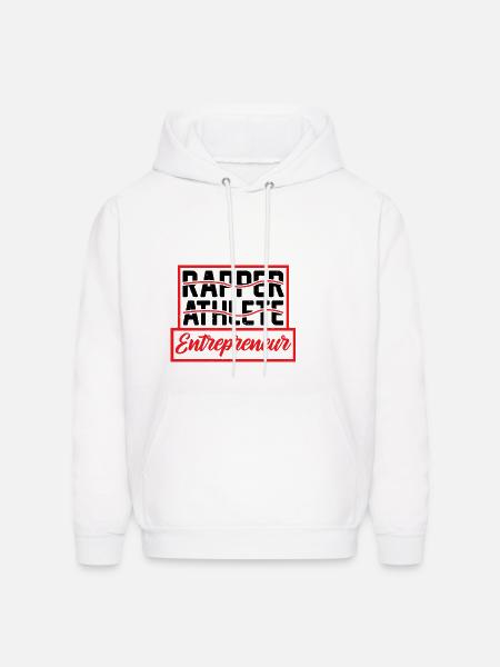 Rapper Athlete Entrepreneur 57 - Men's Hoodie - white