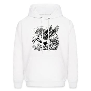 Mythological Pegasus Art - Men's Hoodie - white - Front - Elias (183cm)